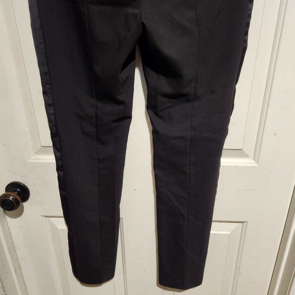 Express Columnist Black Ankle Satin Side Paneo Pants Size 4 - Picture 6 of 7